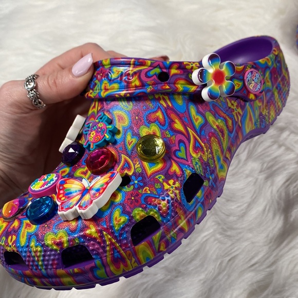 🎶[ Crocs ] Limited Edition Neon Purple Classic Lisa Frank Clog - Picture 7 of 15